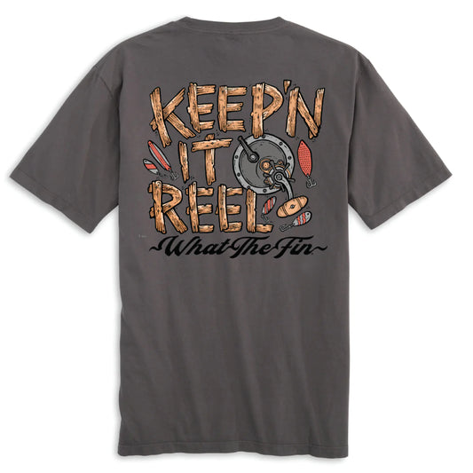 What The Fin NEW Keep'n It Reel Cotton Tee