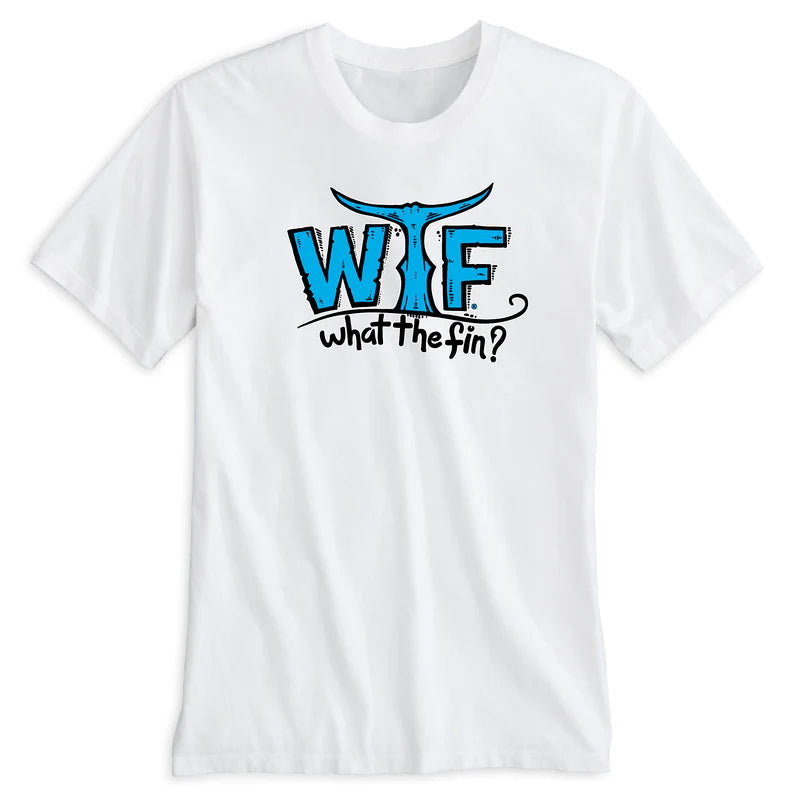 What The Fin Classic Blue Logo Cotton Tee