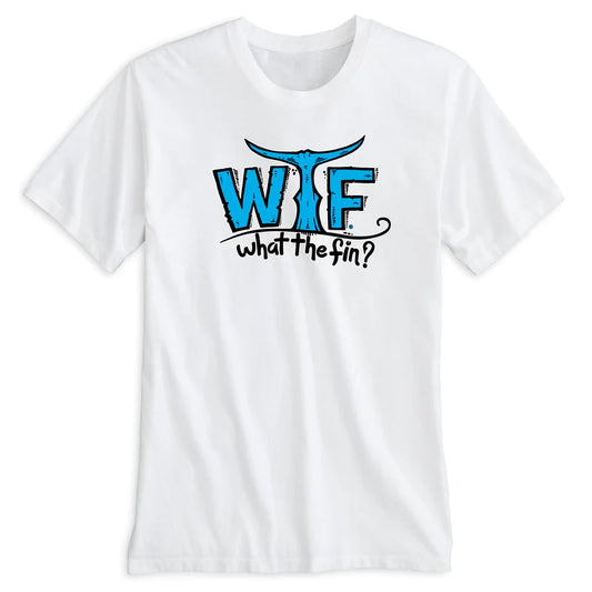 What The Fin Classic Blue Logo Cotton Tee