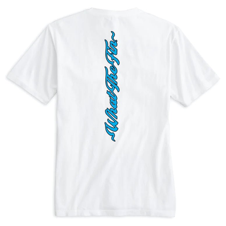 What The Fin Classic Blue Logo Cotton Tee