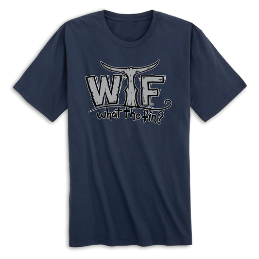 What The Fin Classic Grey Logo Cotton Tee